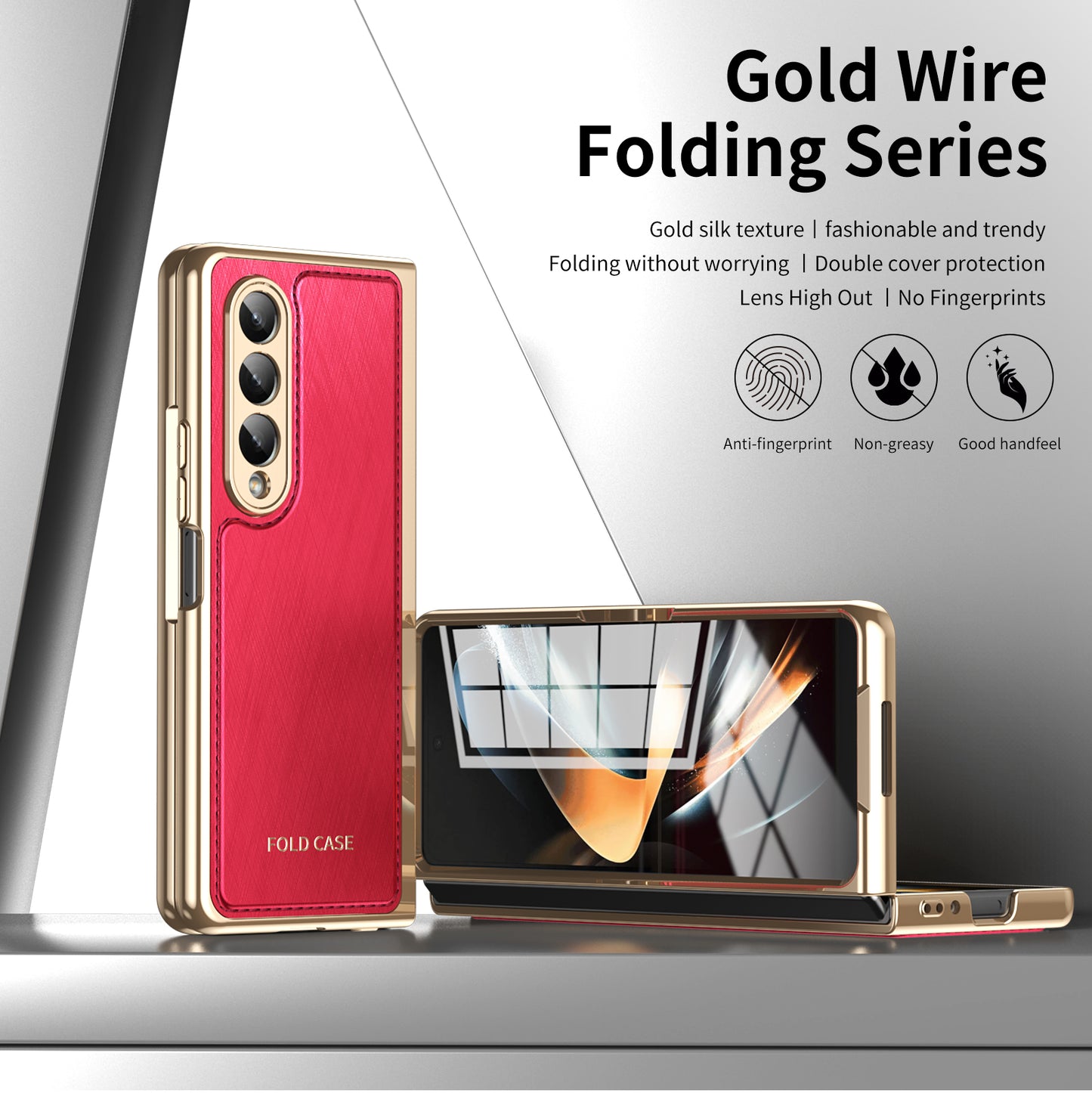 electroplated-gold-silk-leather-galaxy-z-fold4-case-tempered-film_8