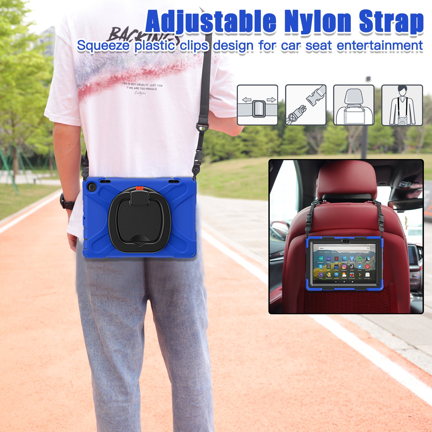 Pirate Box Kindle Fire HD8 2022 Military-grade Drop Protection Cover