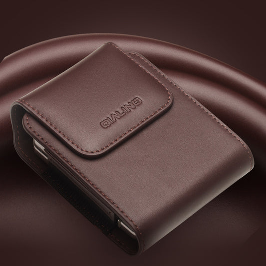 top-grade-mens-waist-pack-galaxy-z-flip4-genuine-leather-pouch-2