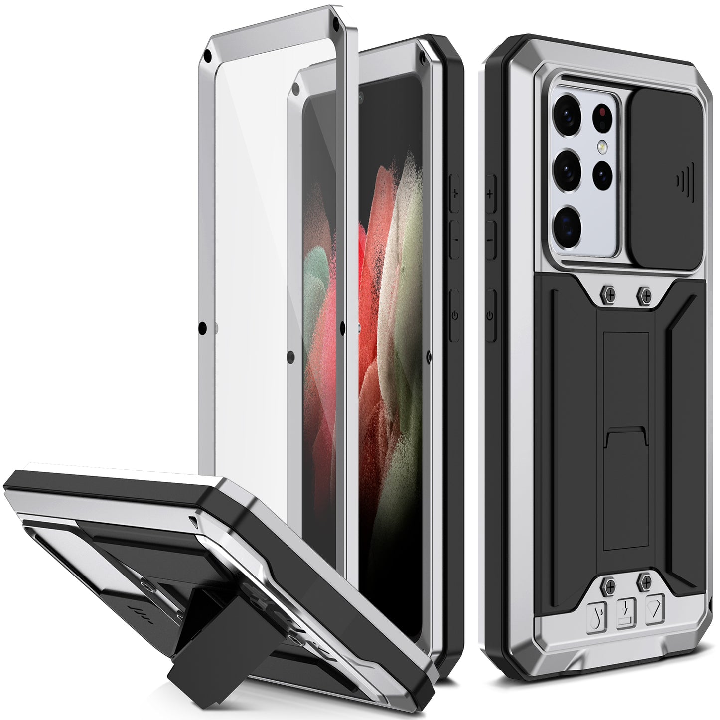 Samsung Galaxy S21 Ultra Case Metal Lens Protection 3-Defenses V2.0