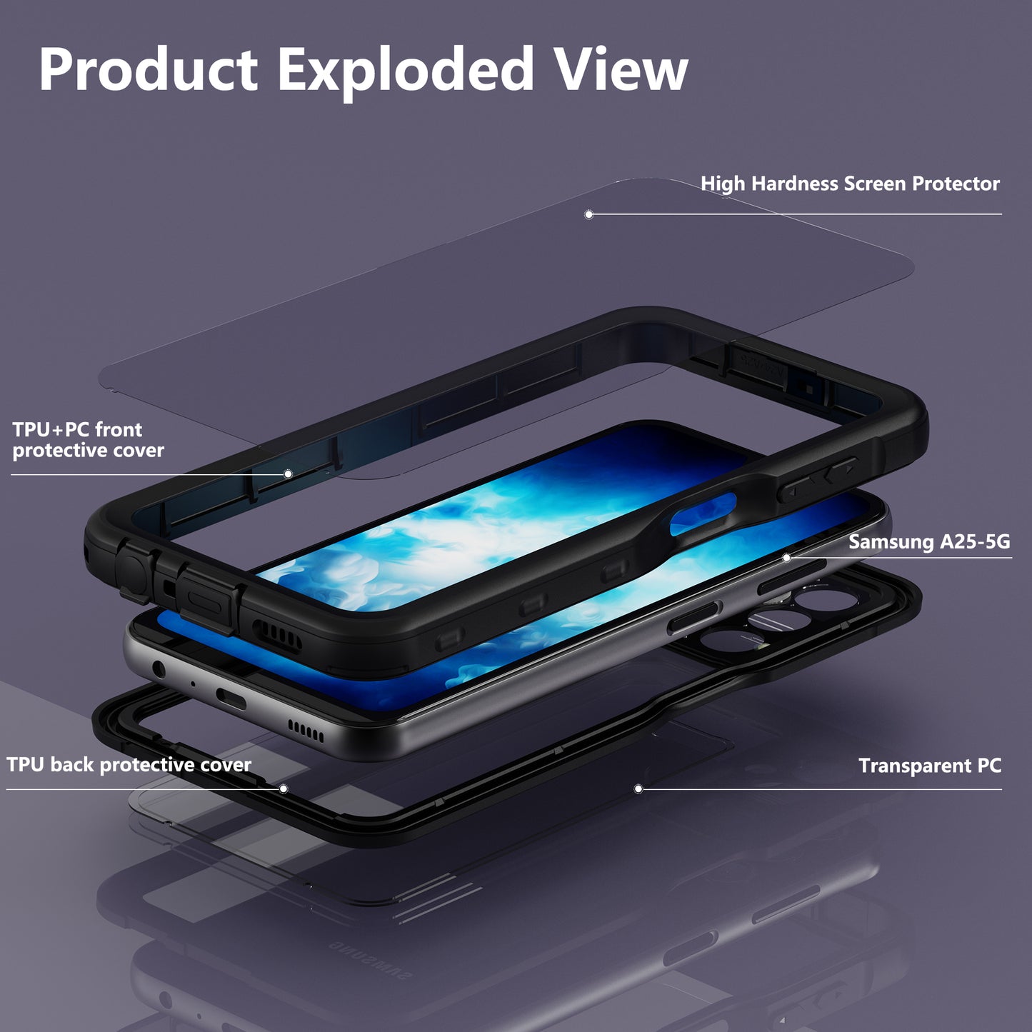 Samsung Galaxy A25 Case Waterproof Burst Slim Full Protection