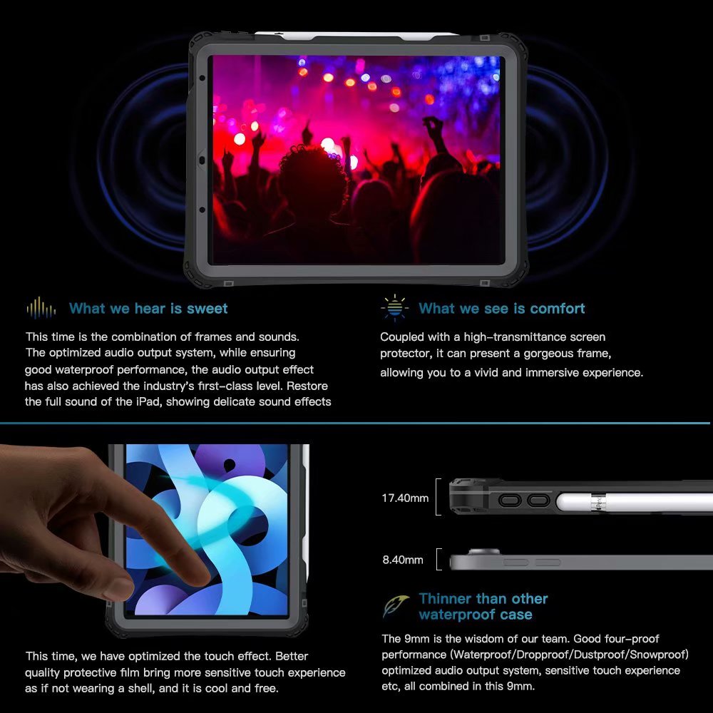Apple iPad Air 4 Case Waterproof Burst Slim Full Protection
