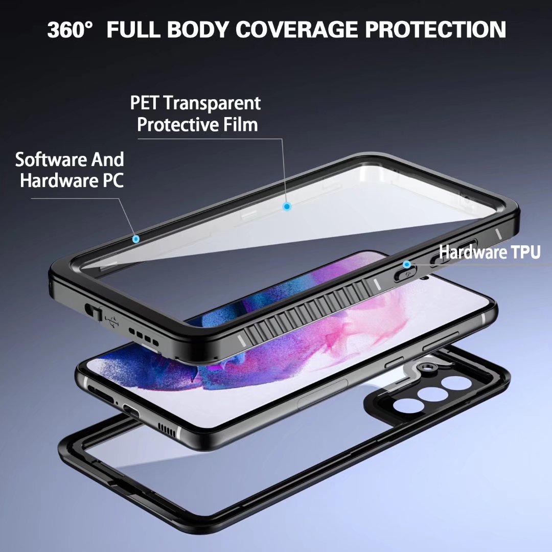 Samsung Galaxy S21 FE Case Waterproof Twill Crystal Full Protection