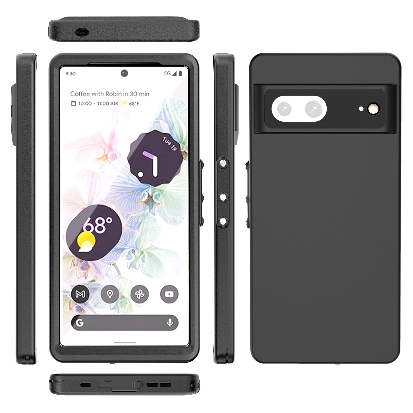 Google Pixel 7 Case Waterproof Twill Crystal Full Protection
