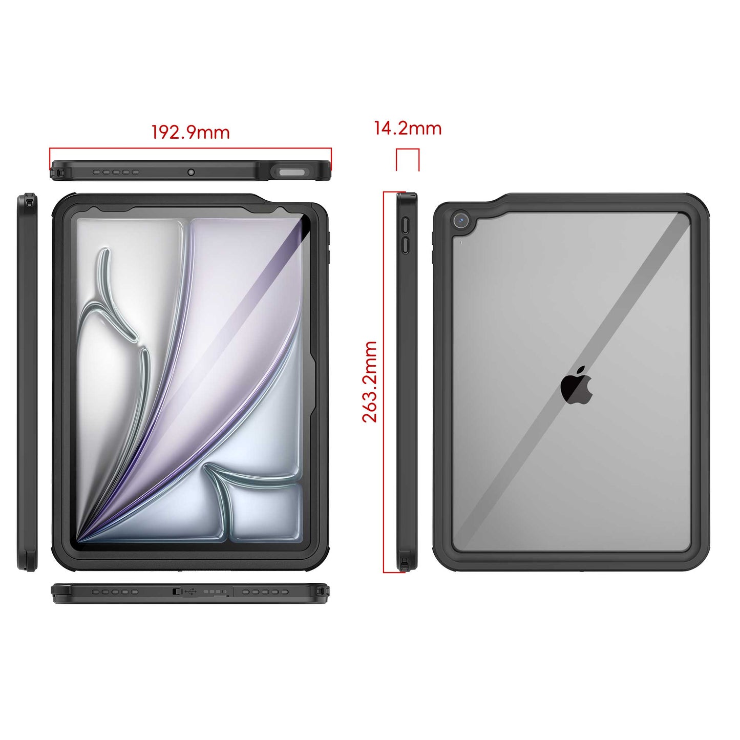 Apple iPad Air 5 Case Waterproof Twill Crystal Full Protection