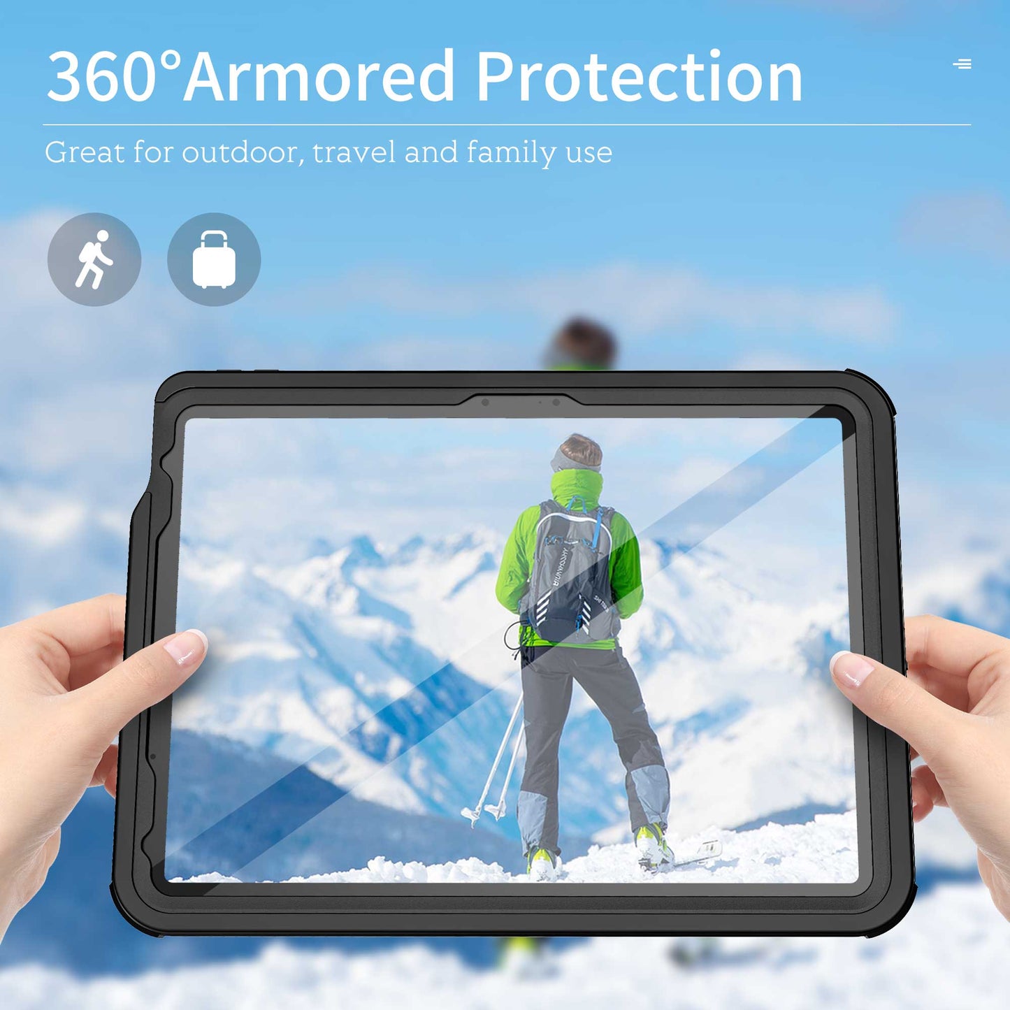 Apple iPad Air 5 Case Waterproof Twill Crystal Full Protection