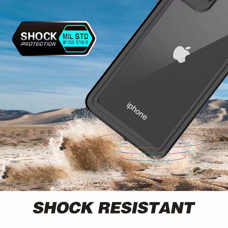 Apple iPhone 11 Pro Max Case Waterproof Twill Crystal Full Protection