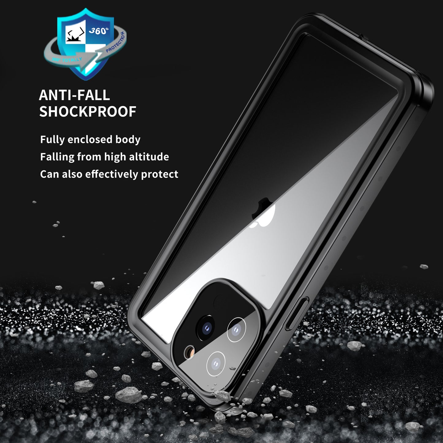 Apple iPhone 13 Pro Max Case Waterproof Submerged Underwater 6.6ft Clear Full Body Protective