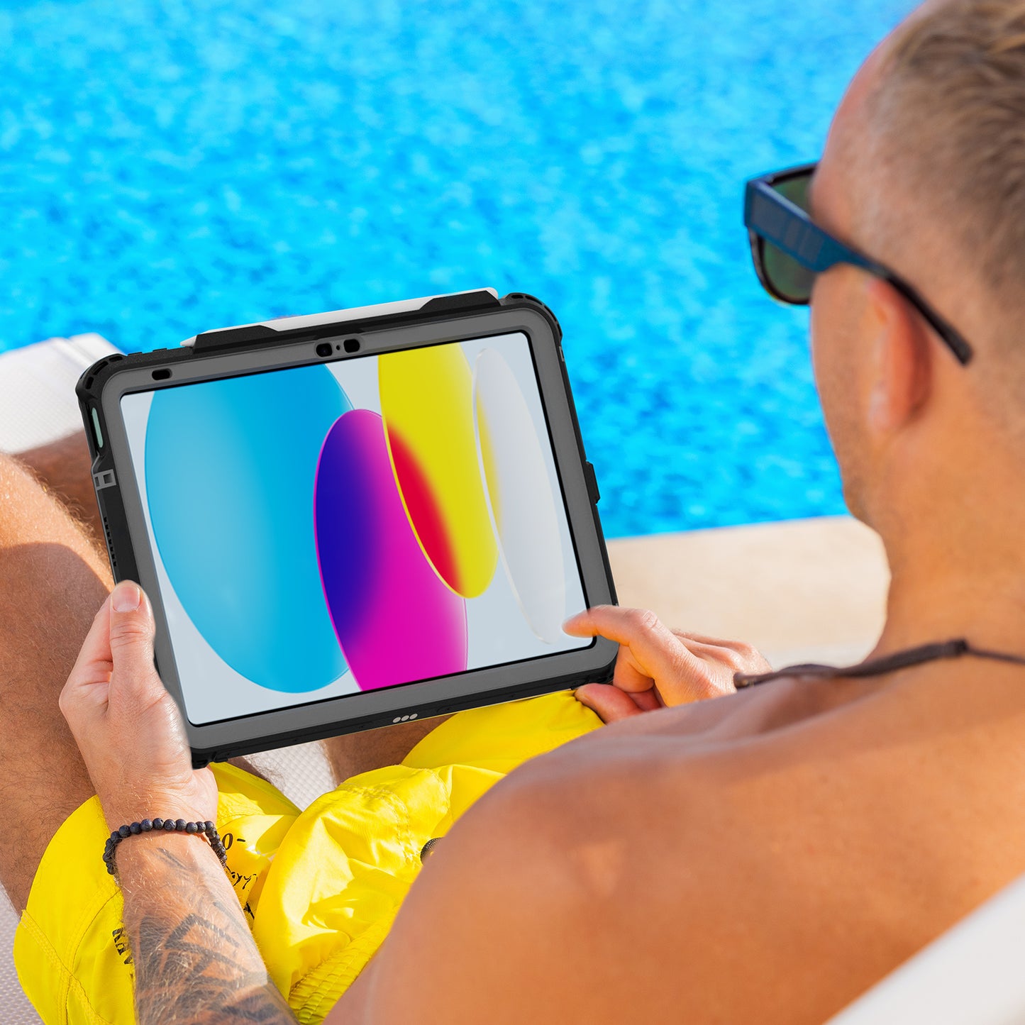 Apple iPad 10 Case Waterproof IP68 Underwater 2M with Kickstand Shoulder Strap