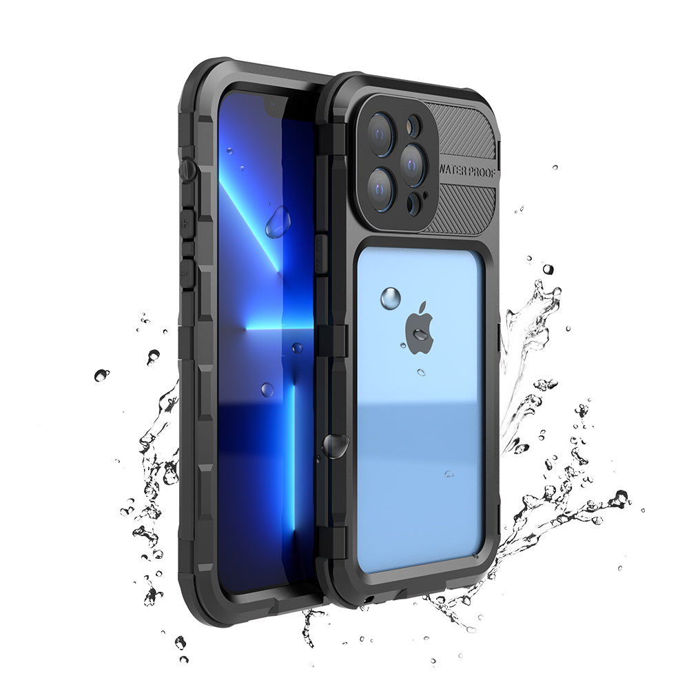 Apple iPhone 13 Pro Max Case Waterproof 4 Anti-Aluminum Alloy Diving Shell IP68 Professional