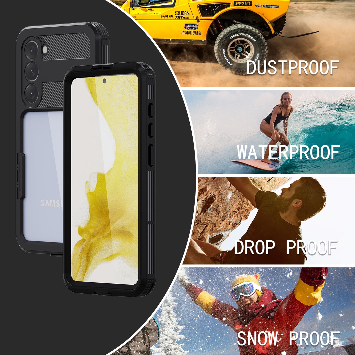 Samsung Galaxy S23+ Case Waterproof Mars Super Protection IP68 Professional
