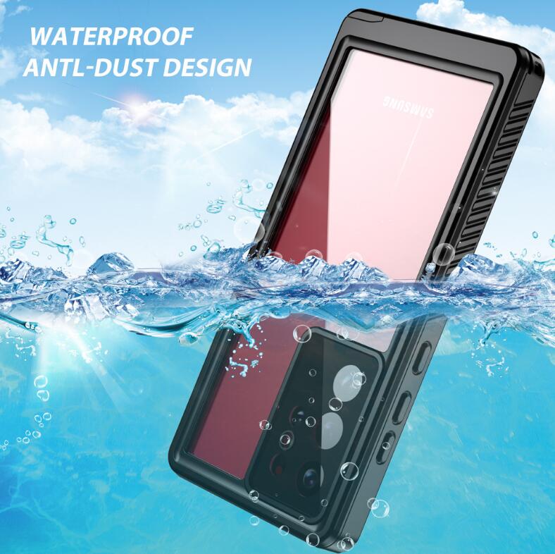 Samsung Galaxy S22 Ultra Case Waterproof 4 in 1 Clear IP68 Certification Full Protection