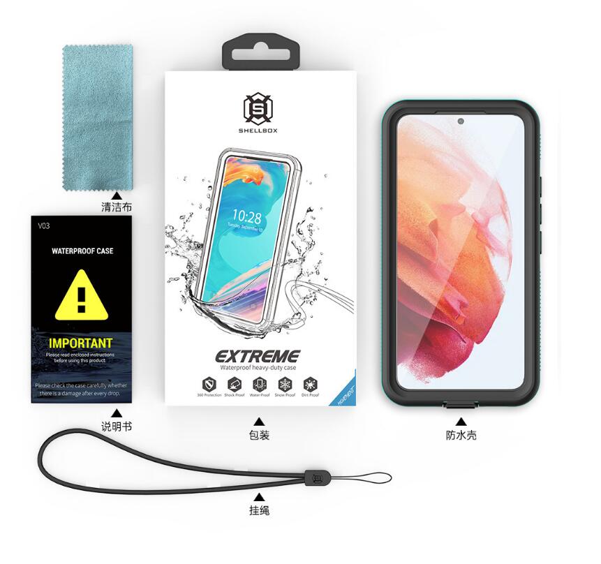 Samsung Galaxy S22+ Case Waterproof IP68 Clear Full Protection Built-in Screen Protector