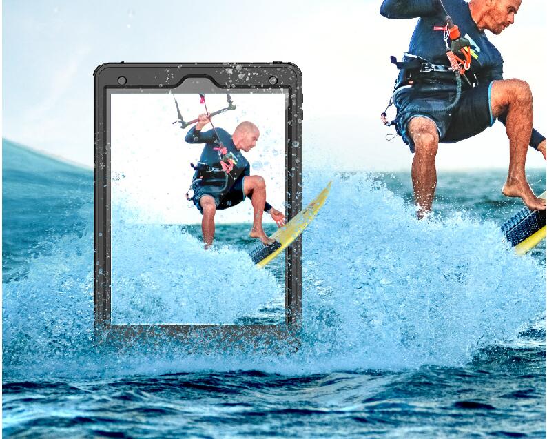 Apple iPad Air 2 Case Waterproof IP68 Underwater 2M with Kickstand Shoulder Strap