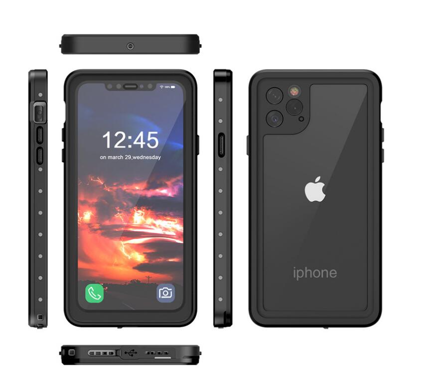 Apple iPhone 11 Pro Max Case Waterproof IP68 Clear Full Protection Built-in Screen Protector