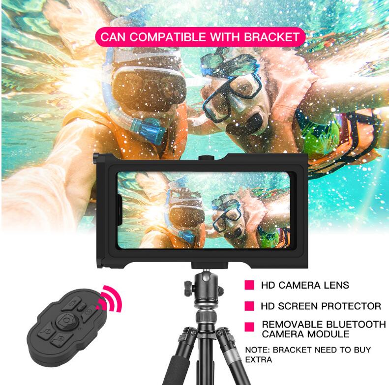 Apple iPhone 14 Pro Case Waterproof Profession Diving 15 Meters with Bluetooth Controller V.3.0