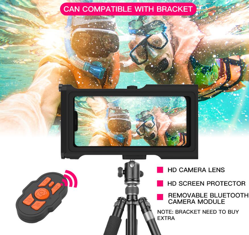 Samsung Galaxy S8 Case Waterproof Profession Diving 15 Meters with Bluetooth Controller V.3.0
