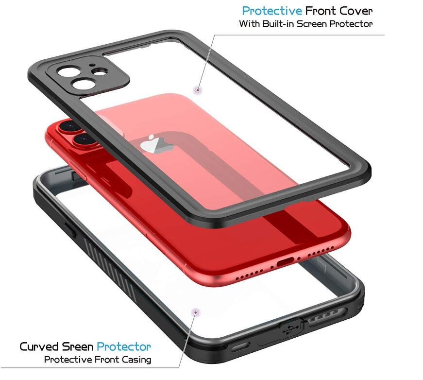 Apple iPhone 11 Case Waterproof 4 in 1 Clear IP68 Certification Full Protection