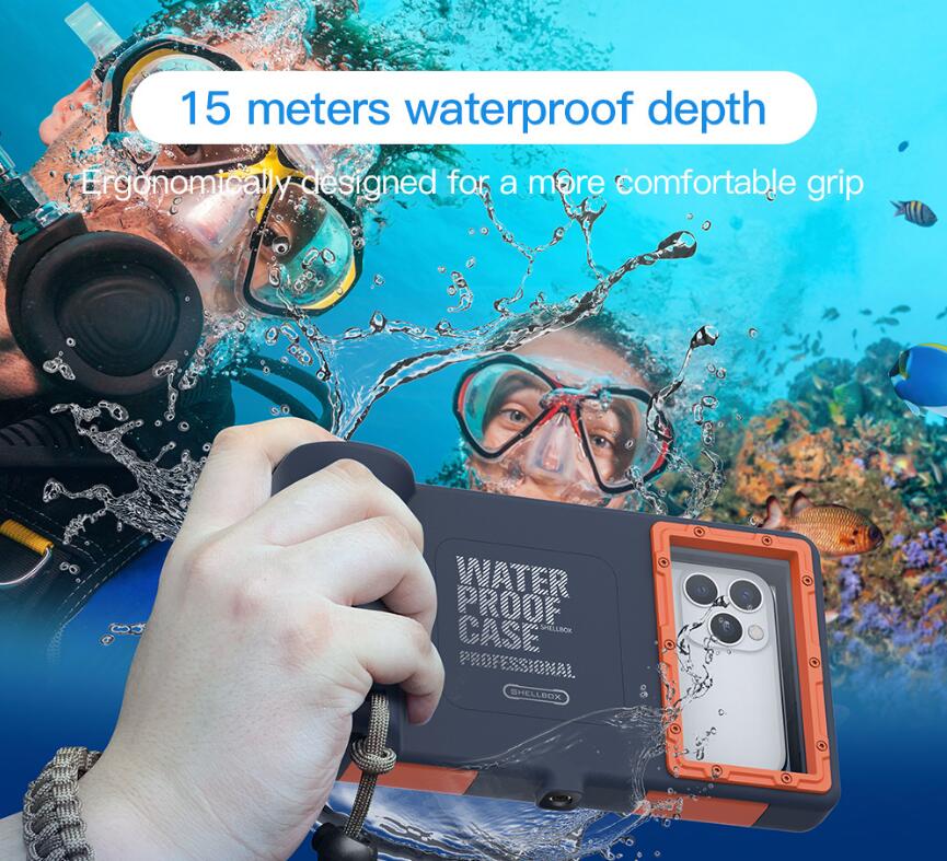 Apple iPhone 14 Pro Case Waterproof Profession Diving 15 Meters Take Photos Videos V.1.0
