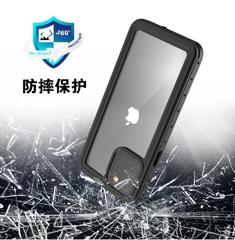 Apple iPhone 12 Case Waterproof IP68 Clear Full Protection Built-in Screen Protector