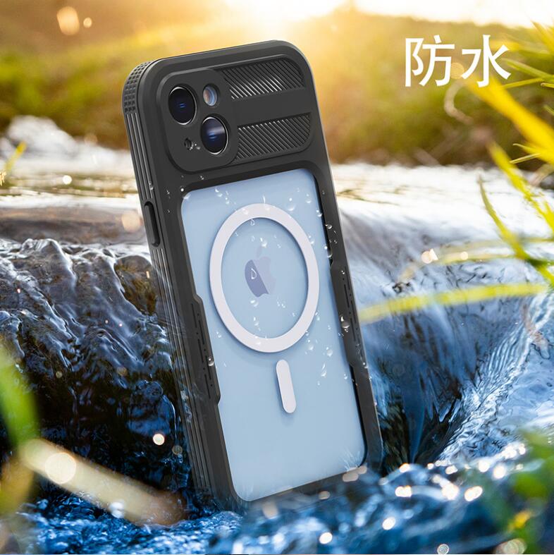 Apple iPhone 14 Plus Case Waterproof Magsafe IP68 2 Meters Shockproof PC PET TPU