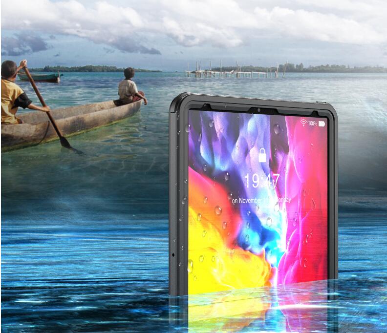 Apple iPad Pro 11 (2020) Case Waterproof IP68 Underwater 2M with Kickstand Shoulder Strap