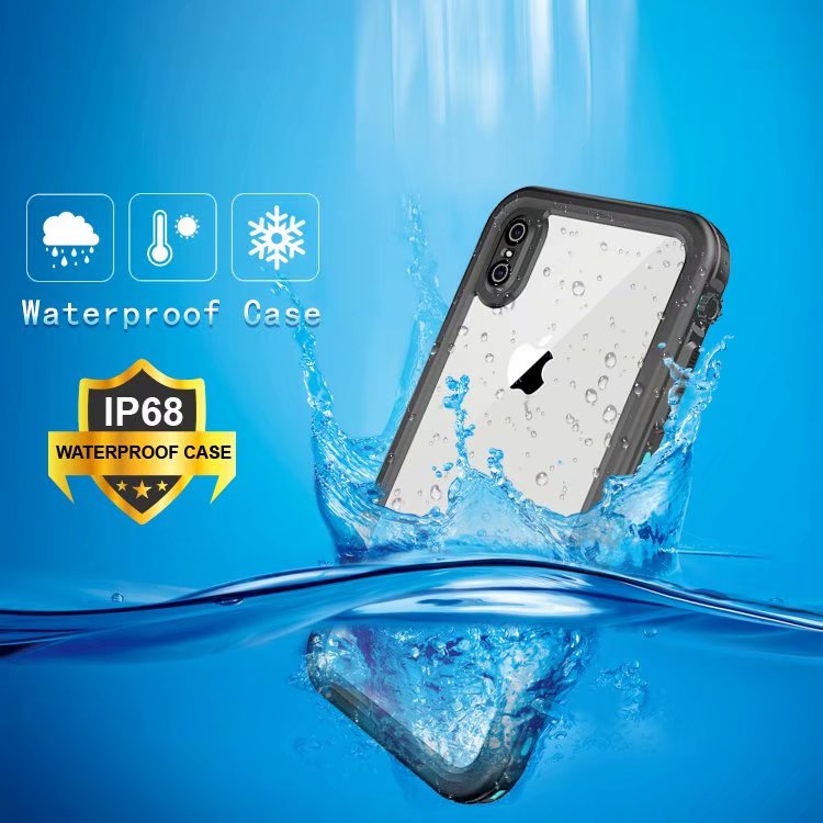 Apple iPhone Xs Max Case Waterproof Submerged Underwater 6.6ft Clear Full Body Protective