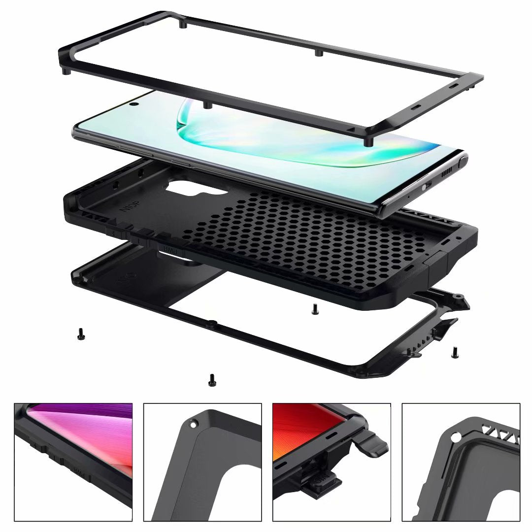 Samsung Galaxy Note10+ Cover Armor 360 Full Heavy Duty Protection IP54 Waterproof Metal PC