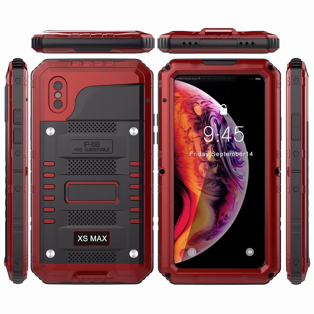 Apple iPhone Xs Max Cover Waterproof Heavy Duty Full Protection Metal IP68 Certification