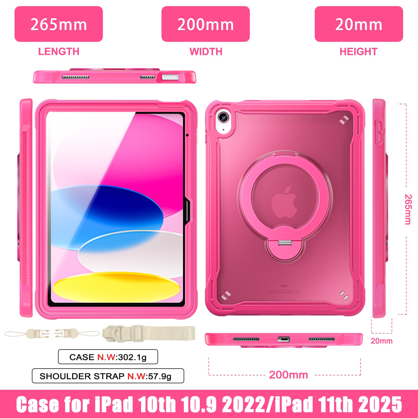 Dotted_Lightweight_iPad_11_TPU_PC_Back_Cover_Rotating_Stand_8