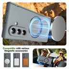 Ultramarinelife Matte Galaxy Z Fold8 Magnetic Ring Stand Case Anti-Fingerprint with Magsafe Charging