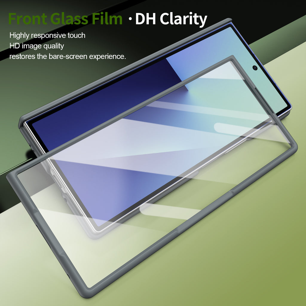 Ultramarinelife Matte Galaxy Z Fold8 Magnetic Ring Stand Case Anti-Fingerprint with Built-in HD Screen Protector