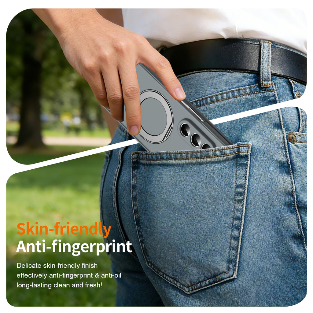 Ultramarinelife Matte Galaxy Z Fold8 Magnetic Ring Stand Case Anti-Fingerprint is Slim