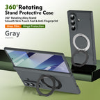 Ultramarinelife Matte Galaxy Z Fold8 Magnetic Ring Stand Case Anti-Fingerprint with Rotating Stand