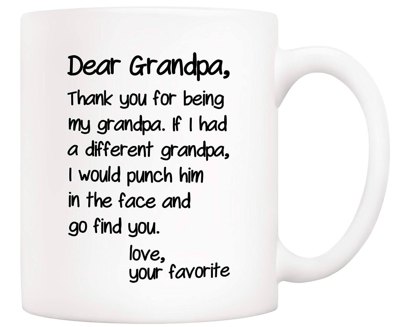 Love Your Favorite Grandpa Grandma Coffee Mug Birthday Gift Cup