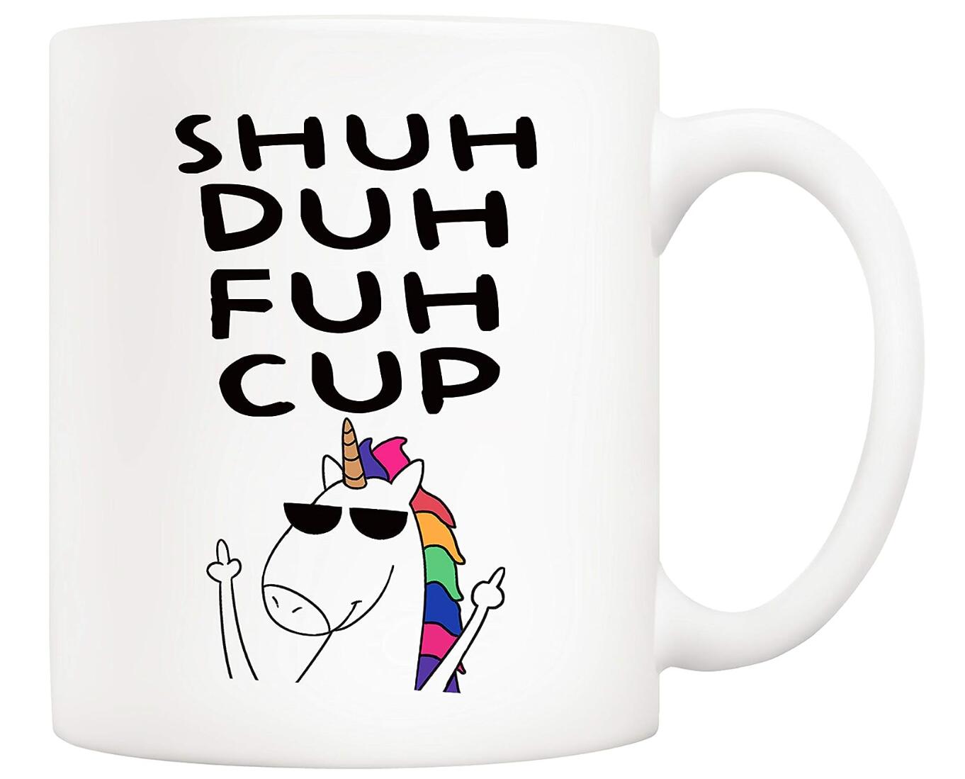 Funny Unicorn Coffee Mug Unique Friend Birthday Christmas Gift Cup