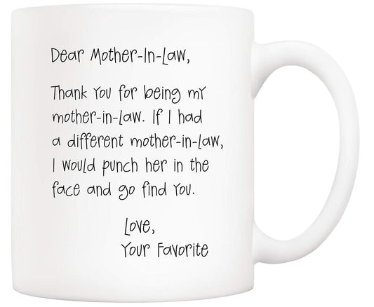 Mother In Law Thank You for Being My Mom Coffee Cup Mother's Day Gift Cup