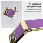 Ultramarinelife AG Frosted Galaxy Z Flip3 Case Vacuum Plating Anti-Fingerprint All-inclusive Hinged Cover