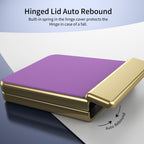 Ultramarinelife AG Frosted Galaxy Z Flip3 Case Vacuum Plating Anti-Fingerprint Hinged Lid Auto Rebound
