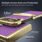 Ultramarinelife AG Frosted Galaxy Z Flip3 Case Vacuum Plating Anti-Fingerprint Screen and Lens Protection