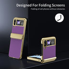 Ultramarinelife AG Frosted Galaxy Z Flip3 Case Vacuum Plating Anti-Fingerprint Foldable Freely