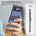 Ultramarinelife AG Frosted Galaxy Z Flip4 Case Vacuum Plating Anti-Fingerprint with Skin Friendly