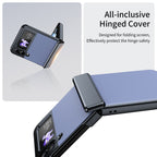 Ultramarinelife AG Frosted Galaxy Z Flip4 Case Vacuum Plating Anti-Fingerprint All-inclusive Hinged Cover