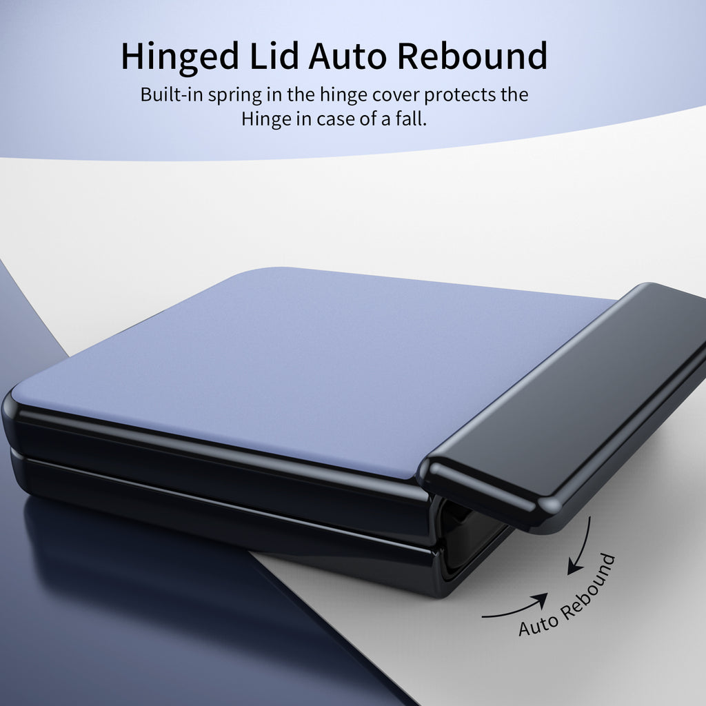 Ultramarinelife AG Frosted Galaxy Z Flip4 Case Vacuum Plating Anti-Fingerprint Hinged Lid Auto Rebound