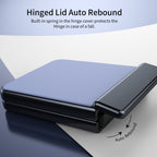 Ultramarinelife AG Frosted Galaxy Z Flip4 Case Vacuum Plating Anti-Fingerprint Hinged Lid Auto Rebound