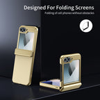 Ultramarinelife AG Frosted Galaxy Z Flip5 Case Vacuum Plating Anti-Fingerprint Foldable Freely