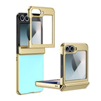 Ultramarinelife AG Frosted Galaxy Z Flip6 Case Vacuum Plating Anti-Fingerprint Ocean Color