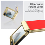 Ultramarinelife AG Frosted Galaxy Z Flip6 Case Vacuum Plating Anti-Fingerprint with All-inclusive Hinged Cover
