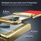 Ultramarinelife AG Frosted Galaxy Z Flip6 Case Vacuum Plating Anti-Fingerprint Screen and Lens Protection