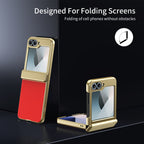 Ultramarinelife AG Frosted Galaxy Z Flip6 Case Vacuum Plating Anti-Fingerprint Foldable Freely